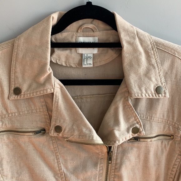 Forever 21 Moto Jacket - Linen/ cotton - Picture 4 of 6